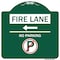 Signmission Fire Lane No Parking W/ No Parking & Left Arrow Heavy-Gauge Alum Sign, 18" x 18", GW-1818-24012 A-DES-GW-1818-24012 - alternate 1